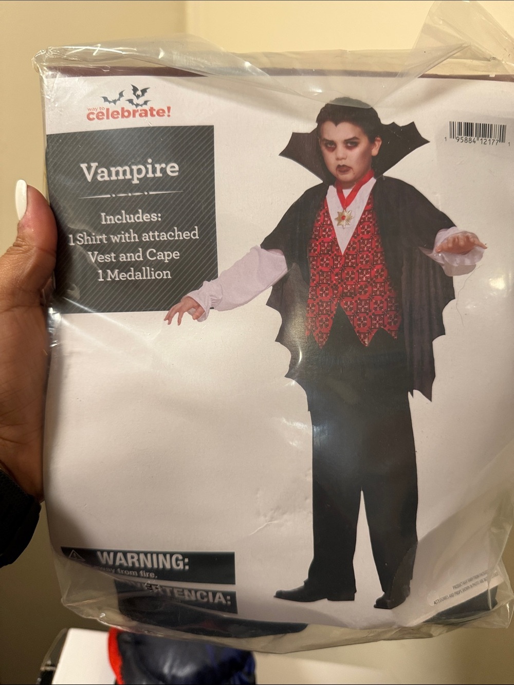 Kids Vampire Costume - Red and Black